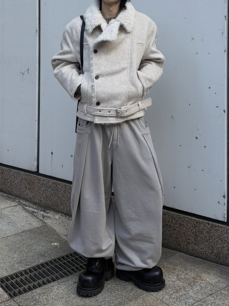 受注制【nmtc +】double rider mouton jacket / 【エヌエムティーシープラス】ダブルライダームートンジャケット (2color)