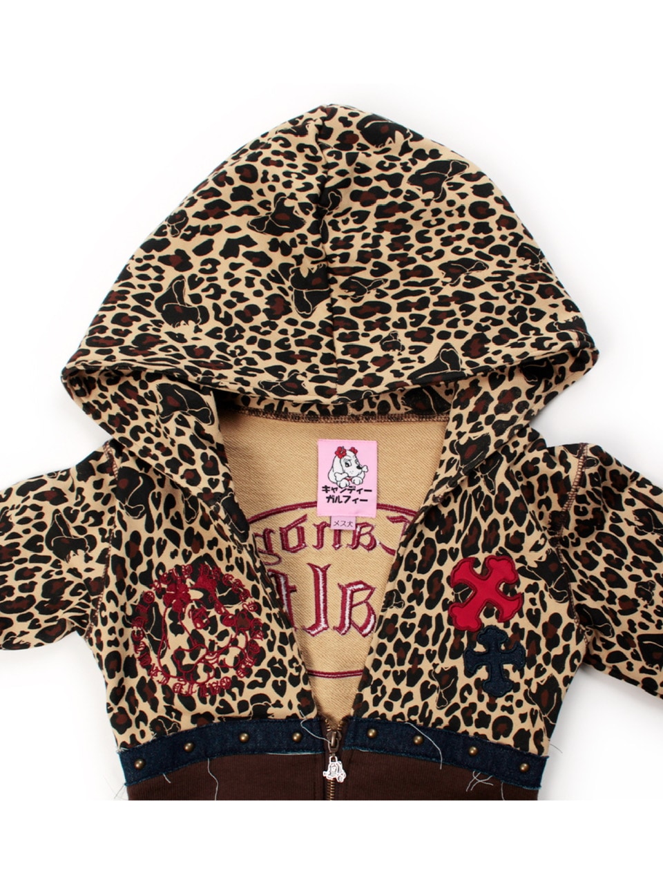 【GALFY】柄姐フーディー / 【ガルフィー】アニマル柄ウエストシェイププルオーバーパーカー