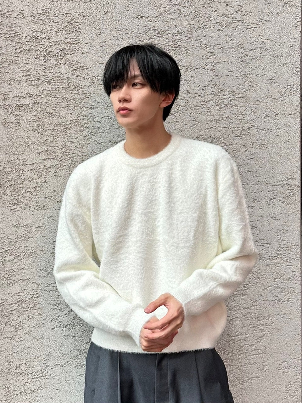 大阪店WEB限定受注制【Chikashitsu +】cropped hairy knit / 【チカシツプラス】クロップドヘアリーニット (3color)