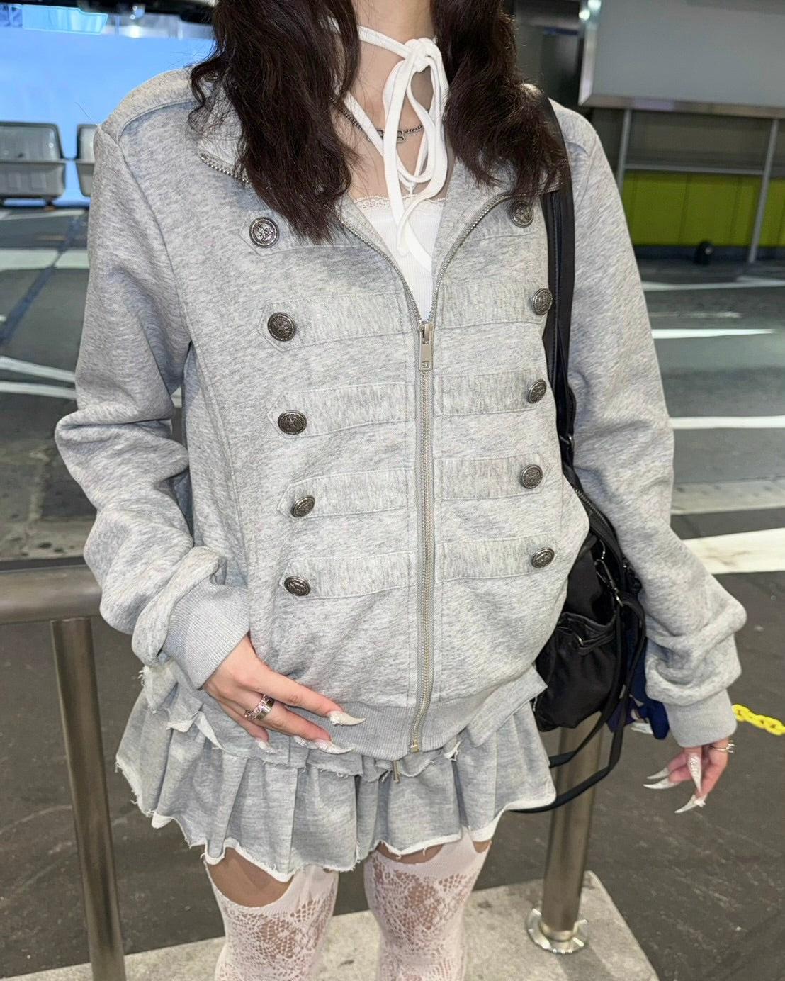 大阪店 WEB限定 受注制【Never mind the XU】Noir Napoleon Zip Top
