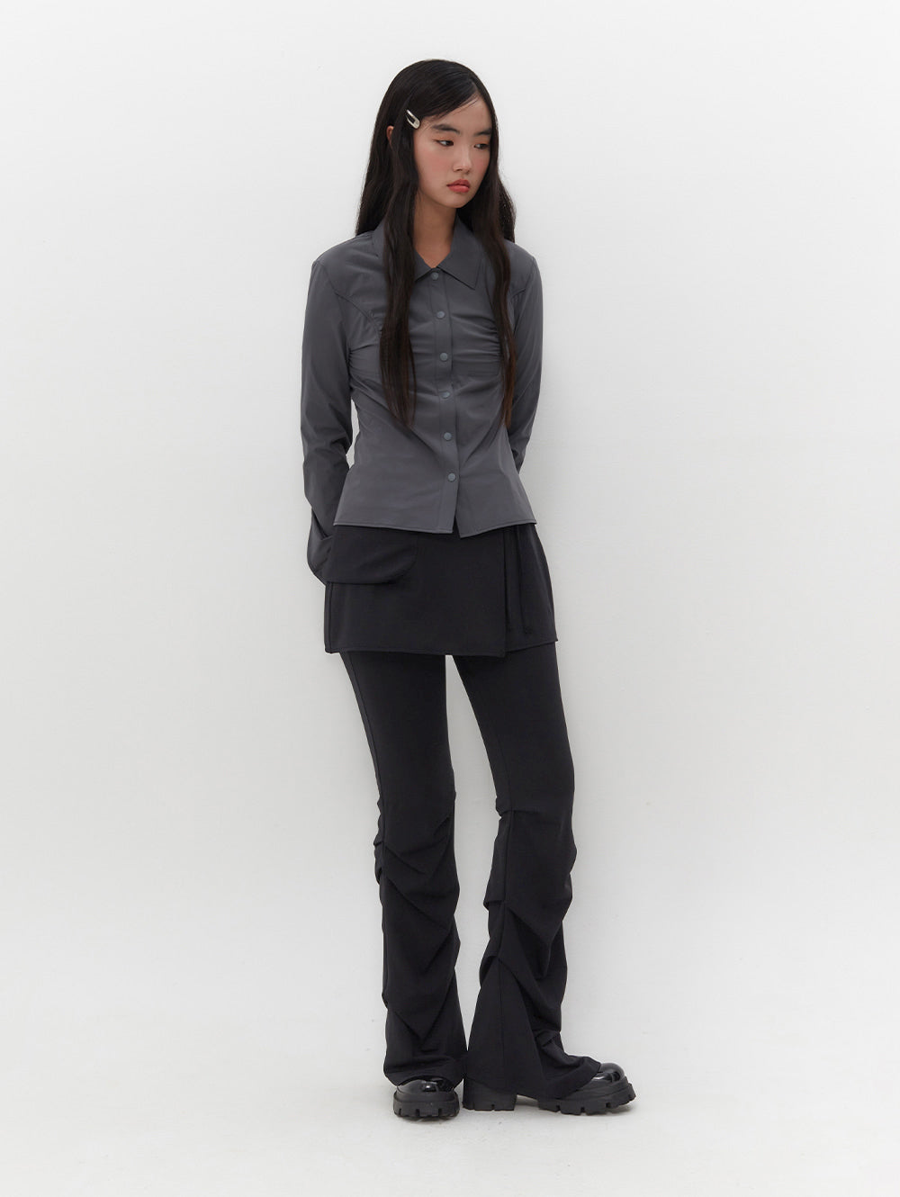 【TUOMIO】STRAPPY SKIRT PANTS