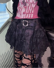 国際配送【BABY09】sequins garter belt skirt
