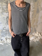 【Lee fi Ne】Layered Stripe Tank