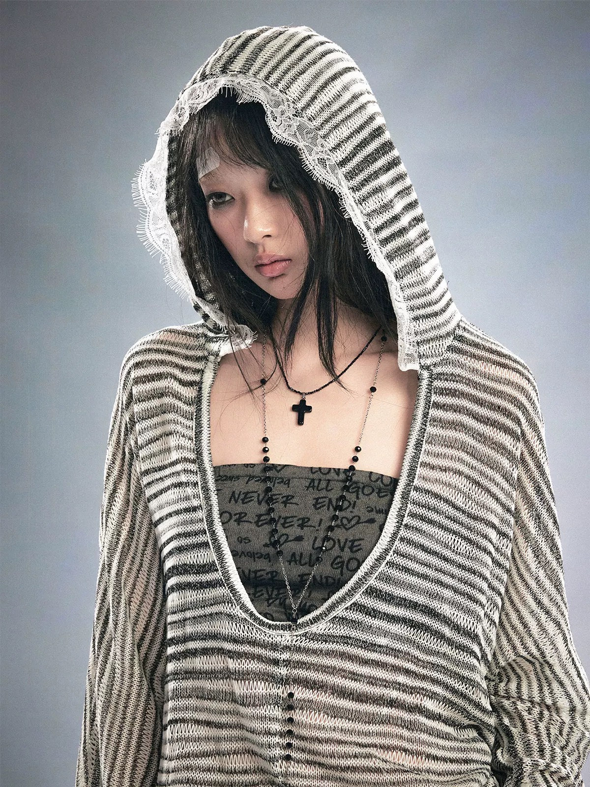 【Cest Nous】Hooded Crop Top