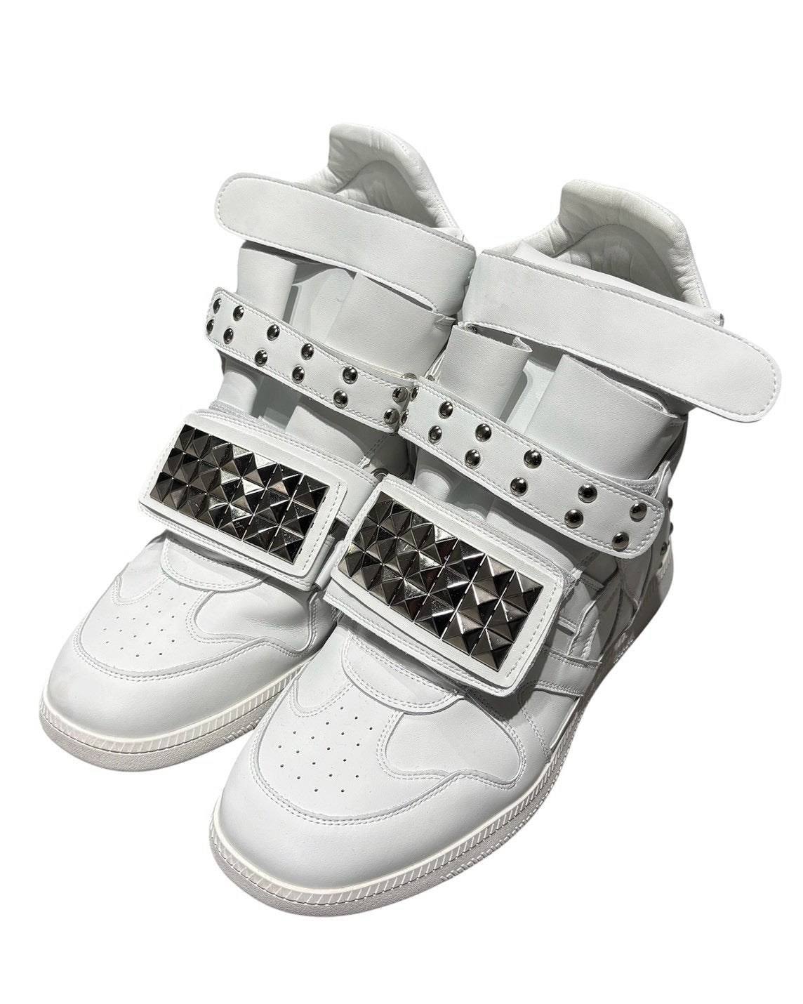 国際配送【Never mind the XU】Studs Wedge High Top Sneakers