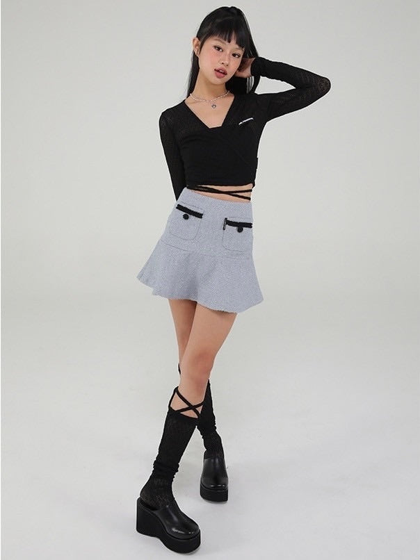 12/21 20:00 再販【Uglyshadow】LACE LONG SOCKS (5color)