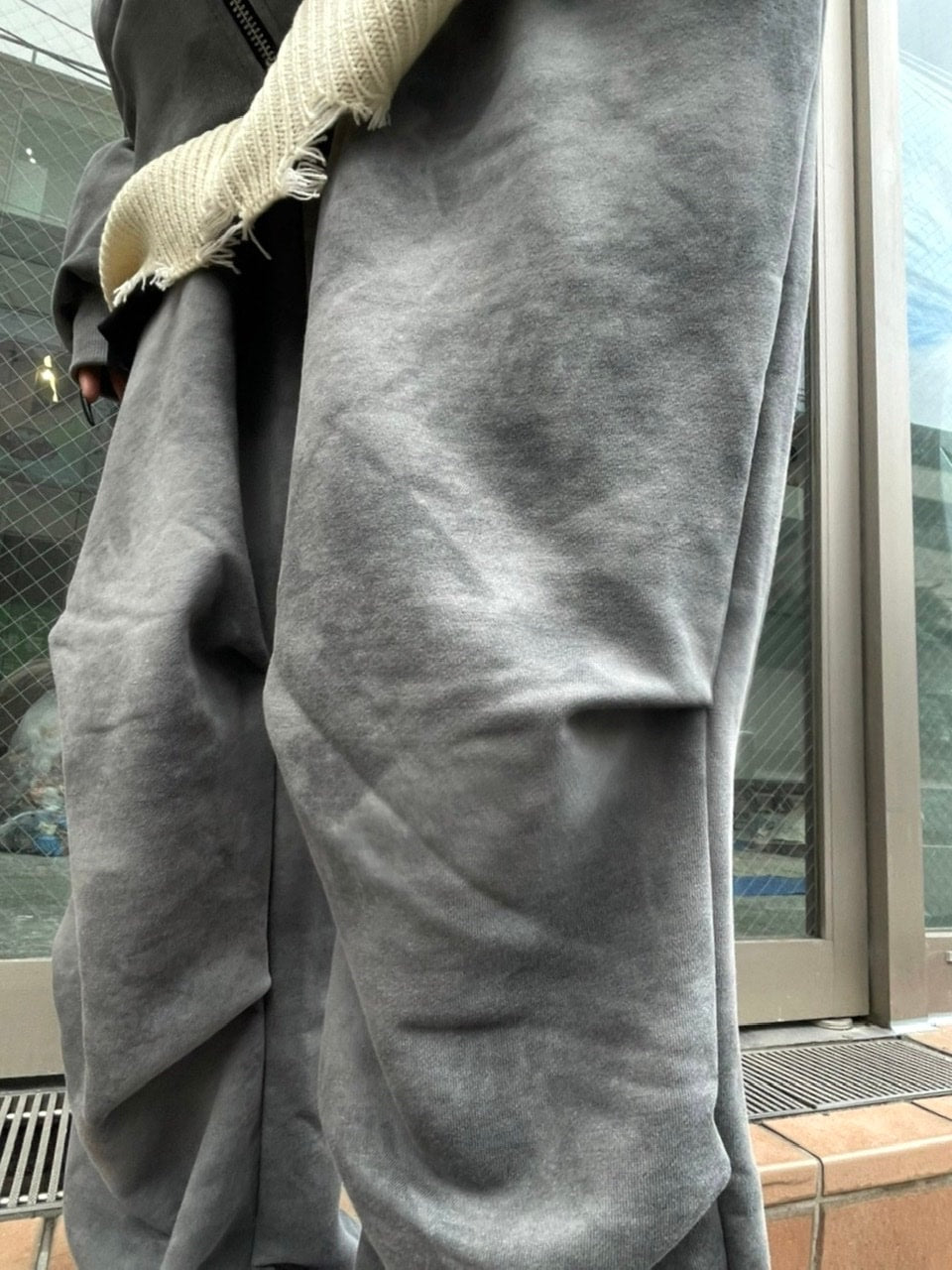 受注制【Never mind the XU】set up tie-dye sweat pants (2color)