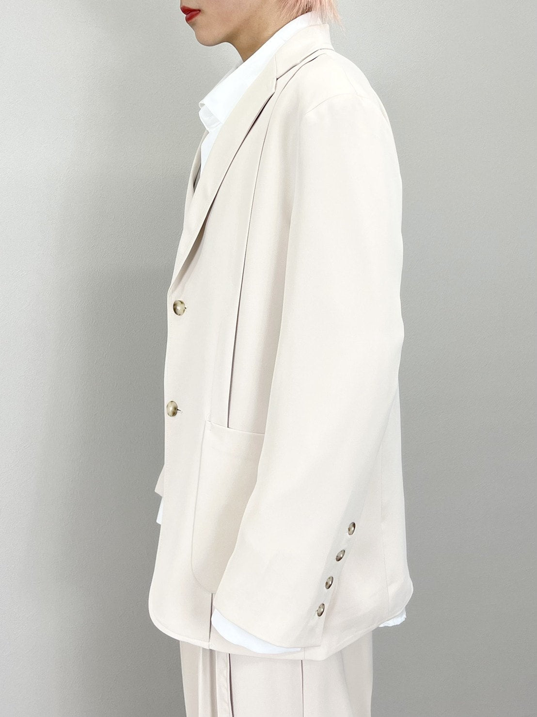 受注制【Chikashitsu +】set up design jacket (2color)