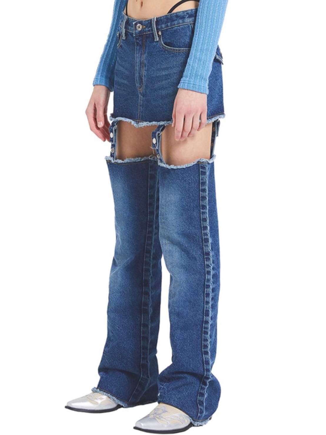 【CRANK】LAYERED DENIM SKIRT