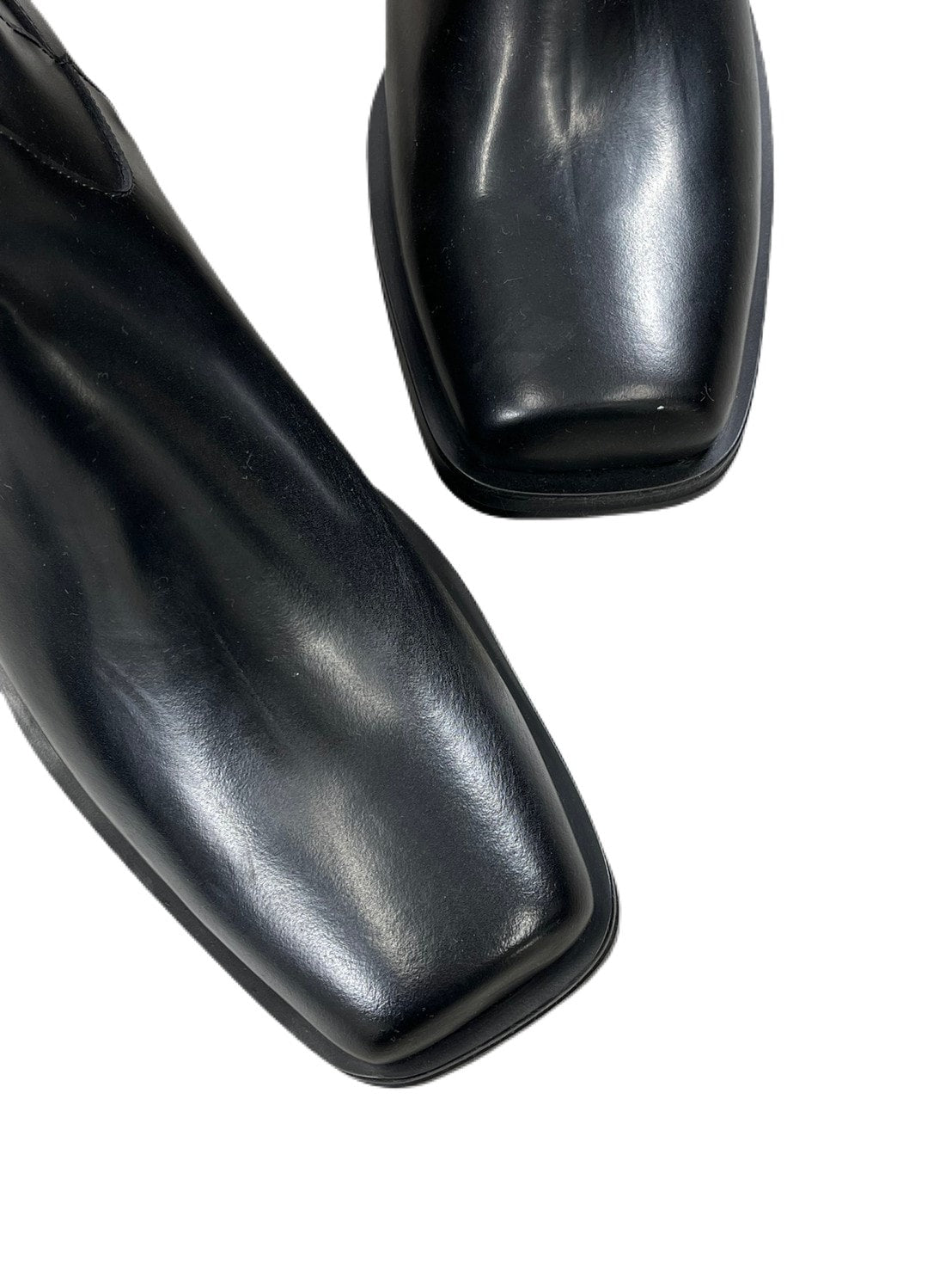 受注制【Chikashitsu +】square toe heel boots (2color)