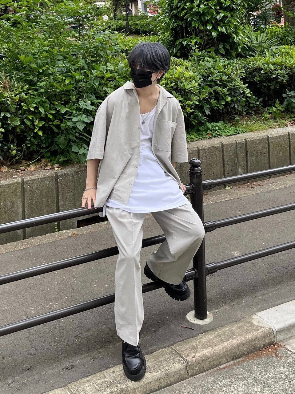 受注制【Chikashitsu +】set up easy slacks (3color)