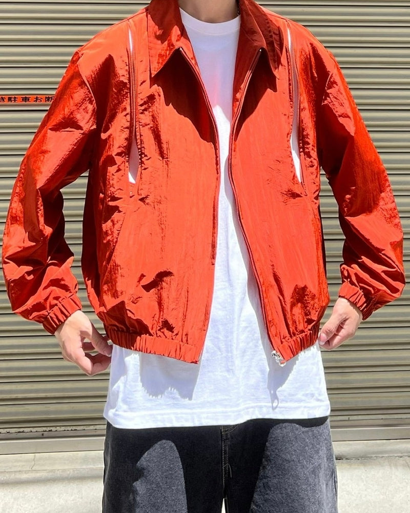 受注制【Chikashitsu +】shoulder slit design blouson (3color)