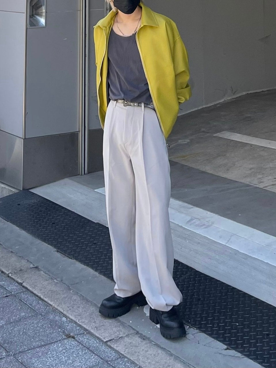 受注制【Chikashitsu +】leather blouson (3color)