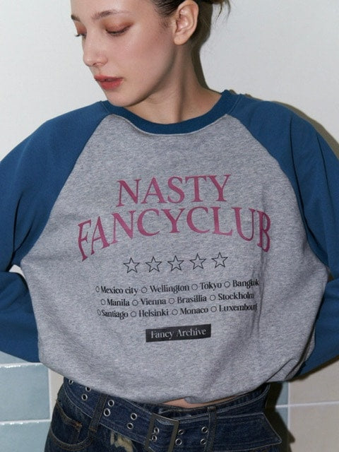【FANCY CLUB】HELLO WORLD CROP SWEATSHIRT