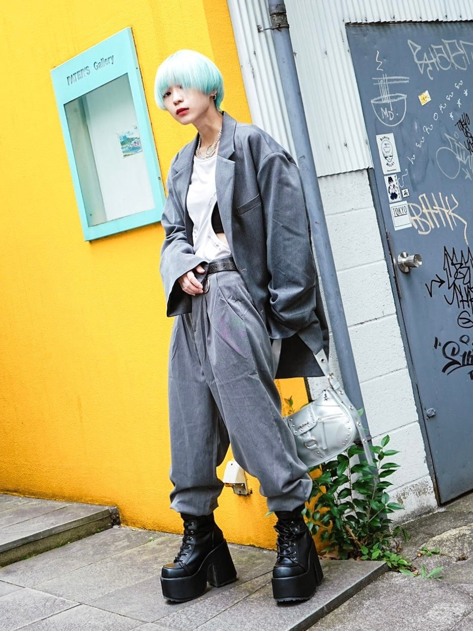 受注制【Never mind the XU】oversized jacket (2color)