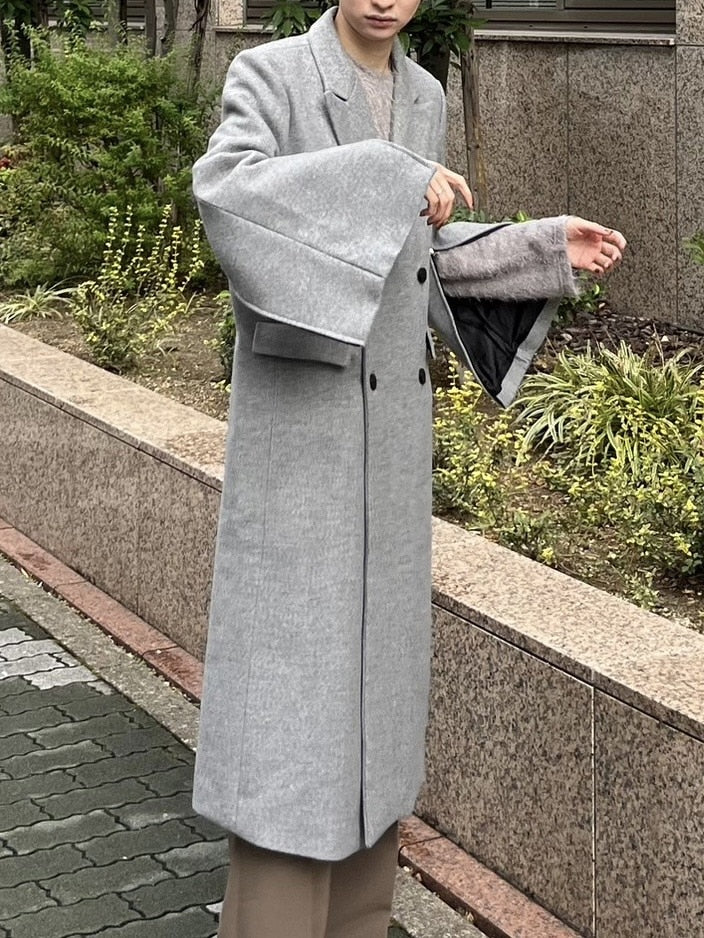 受注制【Chikashitsu +】arm zip gentleman coat (2color)