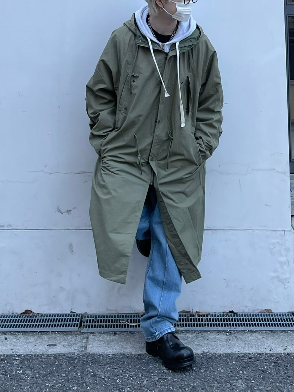 受注制【Chikashitsu +】center press denim pants 2