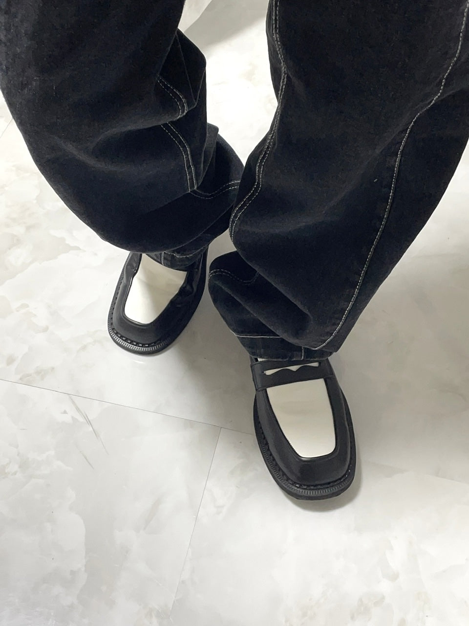 受注制【RENOL】bi-color loafer