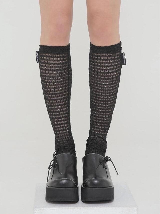 【Uglyshadow】MESH KNEE SOCKS