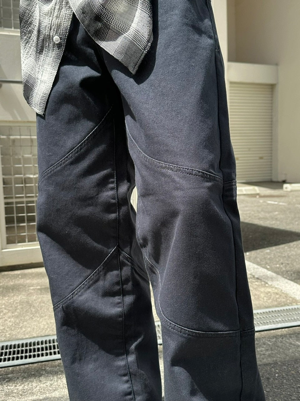 受注制【Chikashitsu +】set up design denim pants (2color)