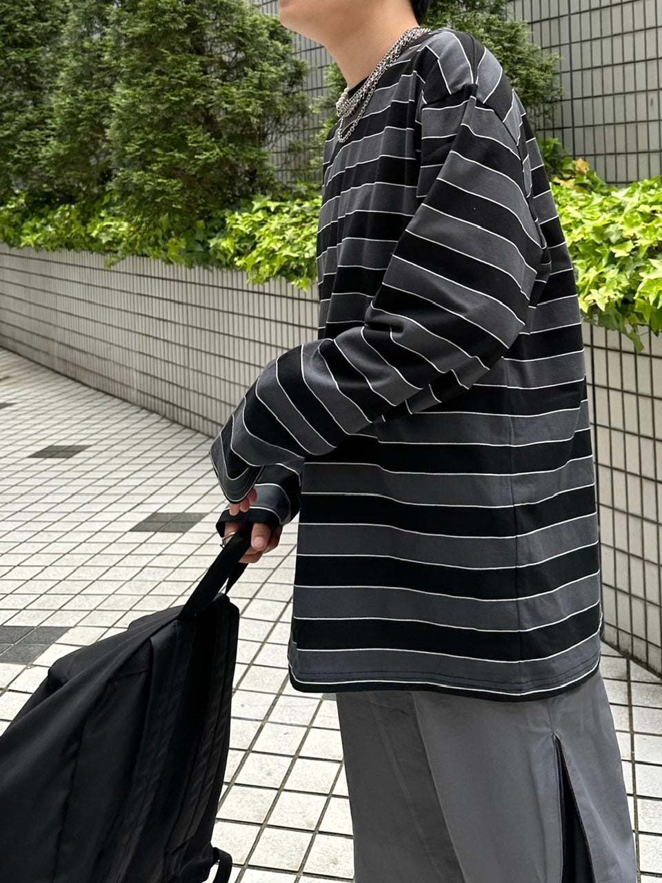 受注制【Chikashitsu +】border long sleeve (2color)