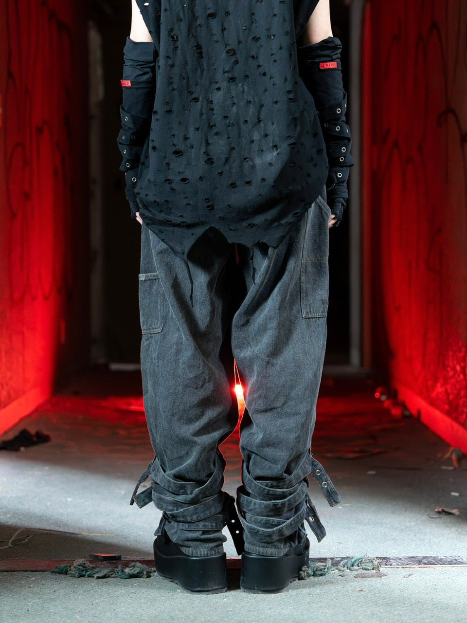 【Bizarre Maiden】belt denim pants