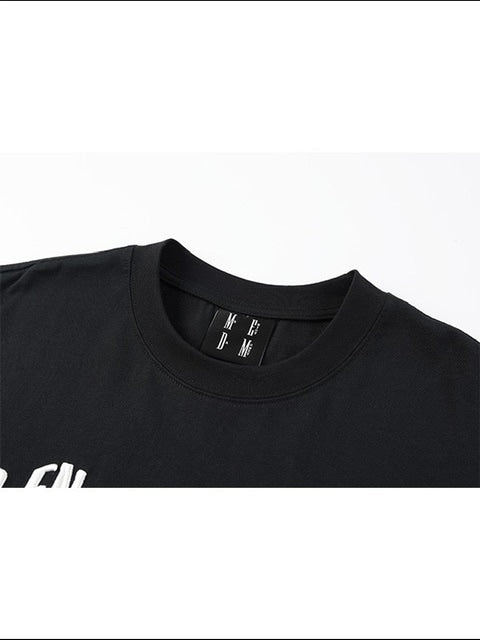【MR. ENJOY DA MONEY】Cutting font short sleeves
