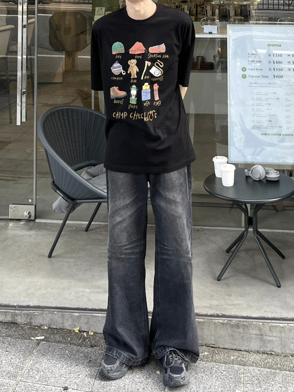 受注制【youll】camp check list tee (3color)