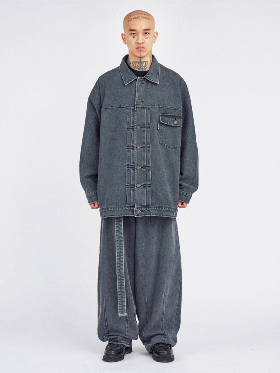 【AJOBYAJO】Batwing Oversized Denim Jacket