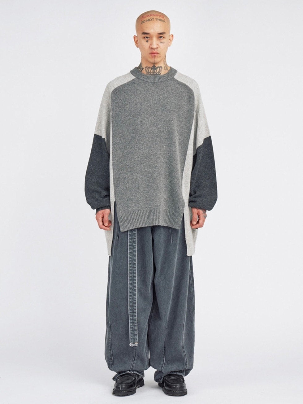 【AJOBYAJO】Tri Color Mixed Sweater