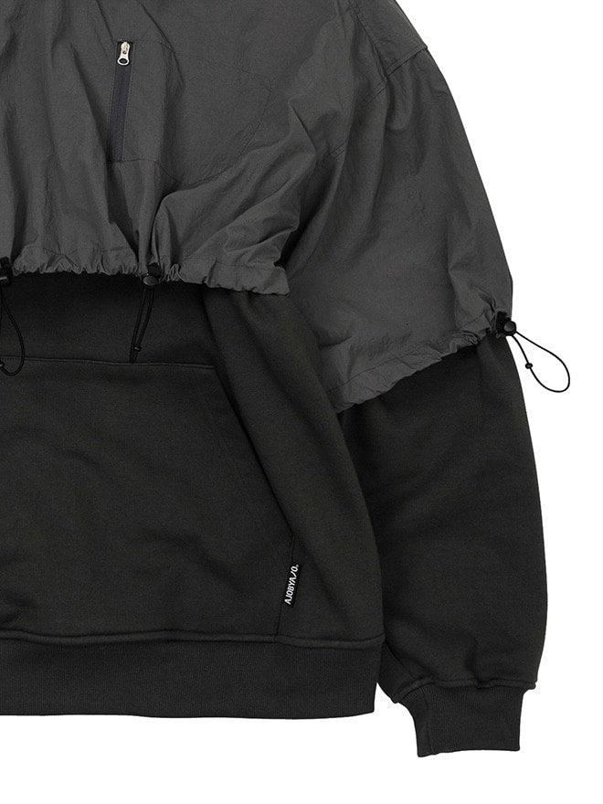 【AJOBYAJO】Layered Nylon Hoodie / 【アジョバイアジョ】レイヤードナイロンフード長袖パーカー