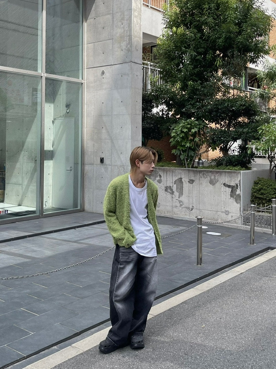 受注制【Chikashitsu +】bookle hairly cardigan (3color) / 【チカシツプラス】バックルヘアリー長袖カーディガン