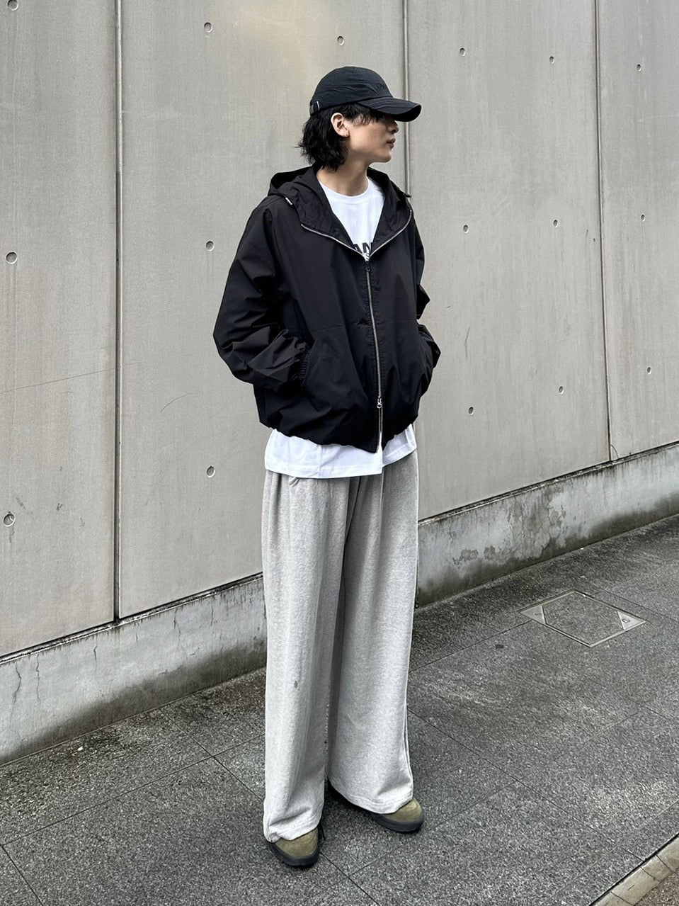 受注制【Chikashitsu +】unisex cropped hooded blouson (3color) / 【チカシツプラス】ユニセックスクロップドフード長袖ブルゾン