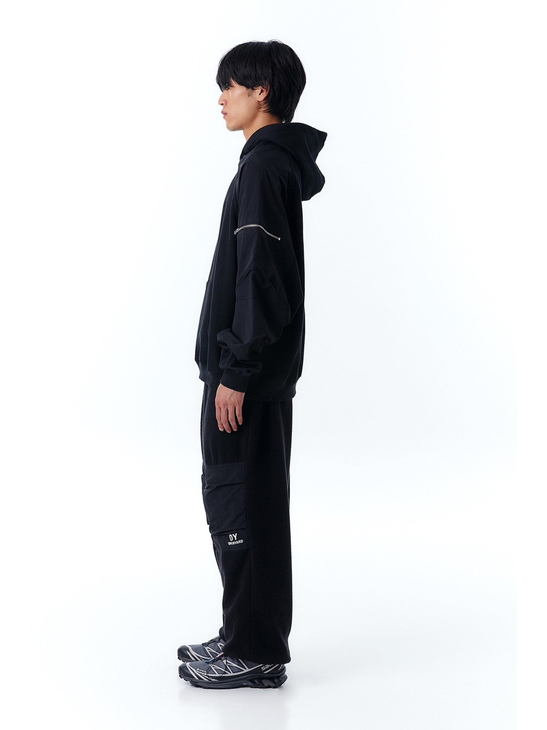【OY】PANEL CONTRAST POCKET HOODIE