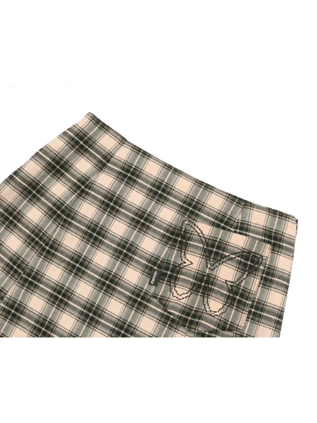 【FANCY CLUB】CHECK BUCKLE WRAP SKIRT / 【ファンシークラブ】チェックバックルラップミニスカート