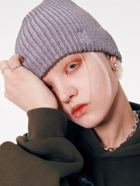 【runningHIGH】GLITTER LOGO TWO TONE BEANIE