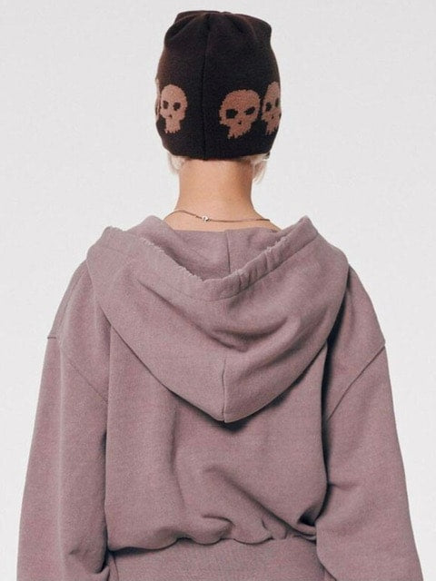 【runningHIGH】SKULL LOGO JACQUARD BEANIE