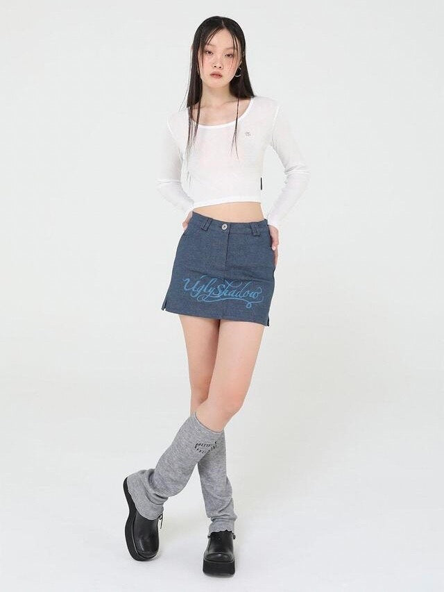 【Uglyshadow】90S DENIM PANTS SKIRT