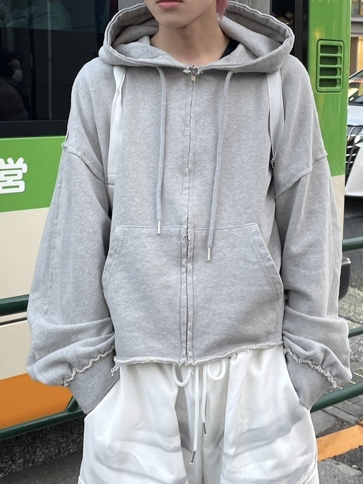 受注制【nmtc +】unisex cropped hoodie (4color)