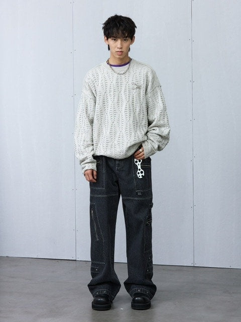 【ARCH by ROARINGWILD】FISH SCALE PATTERN SWEATER