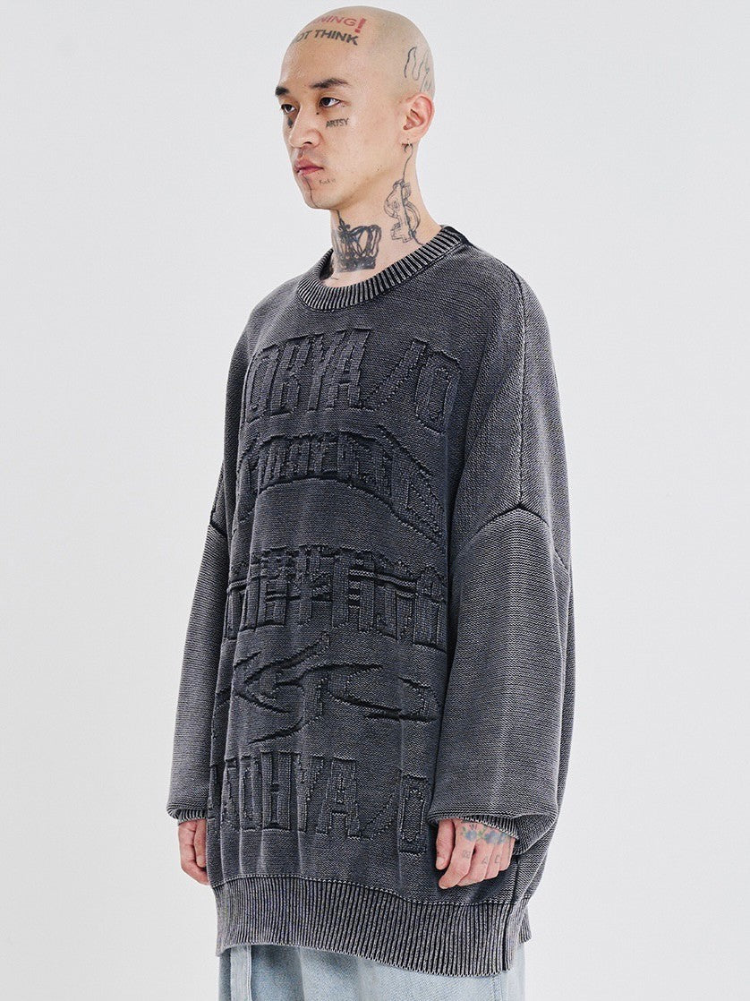 【AJOBYAJO】Total Logo Washed Sweater