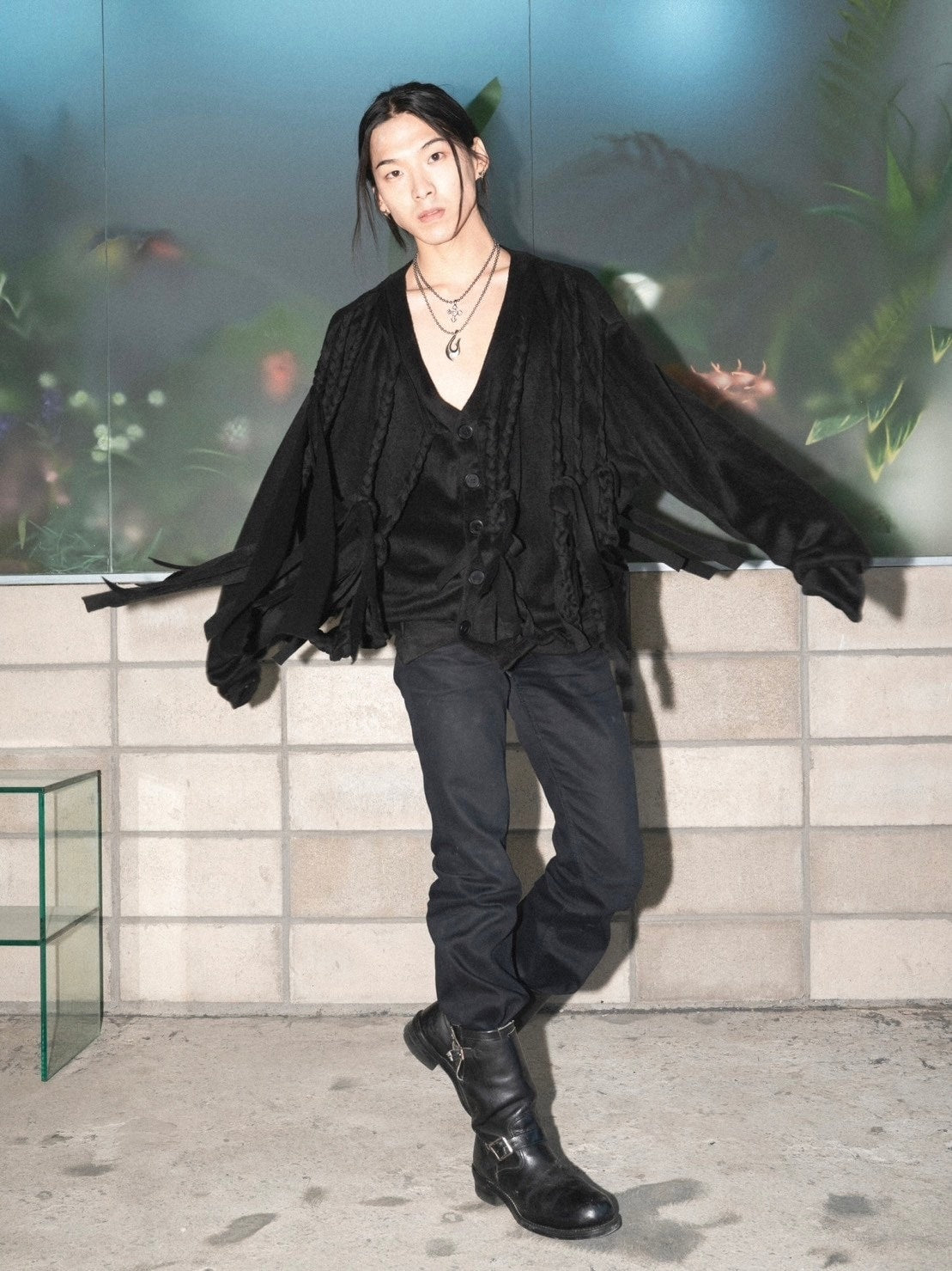 【ASSEMBLE STATION×KLF AIRLINE】TWIST ANGORA CARDIGAN