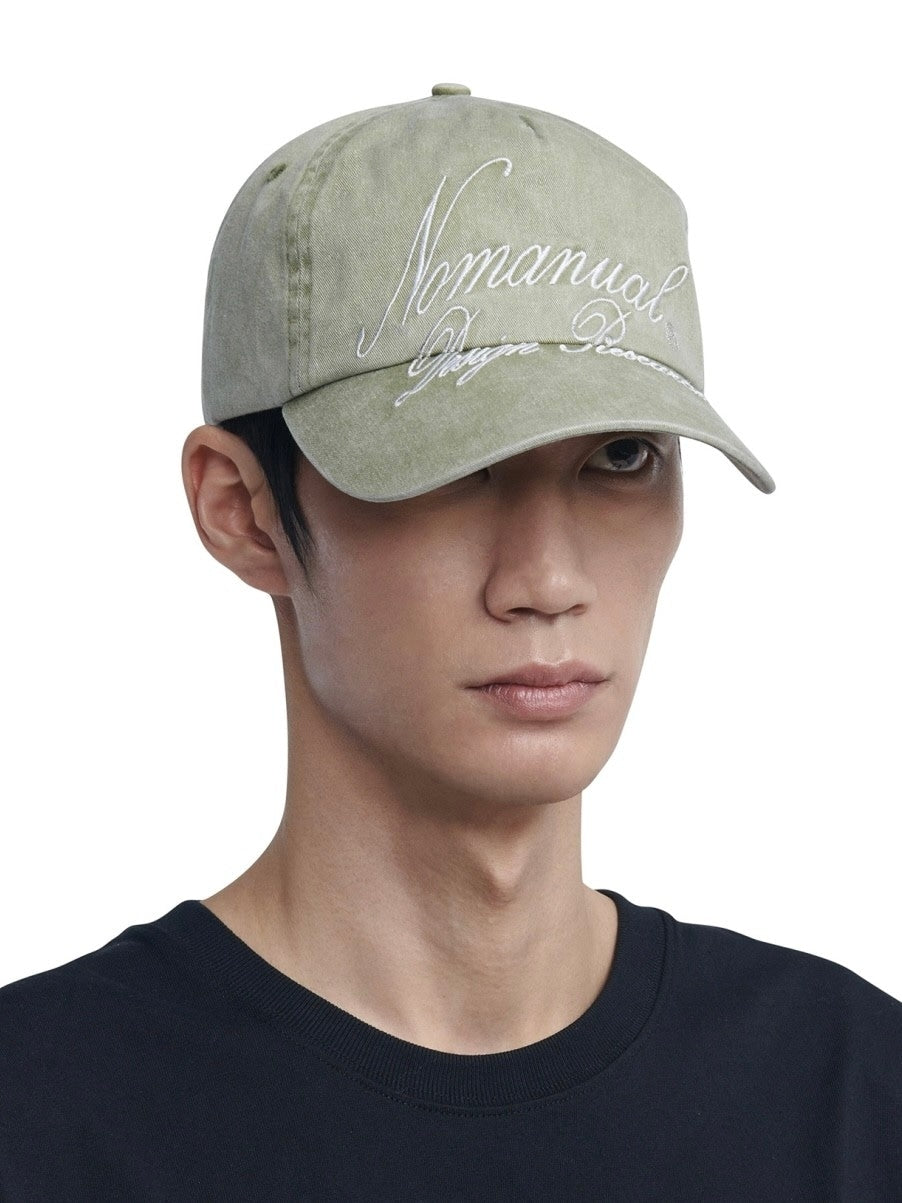 【NOMANUAL】CURSIVE LOGO BALL CAP