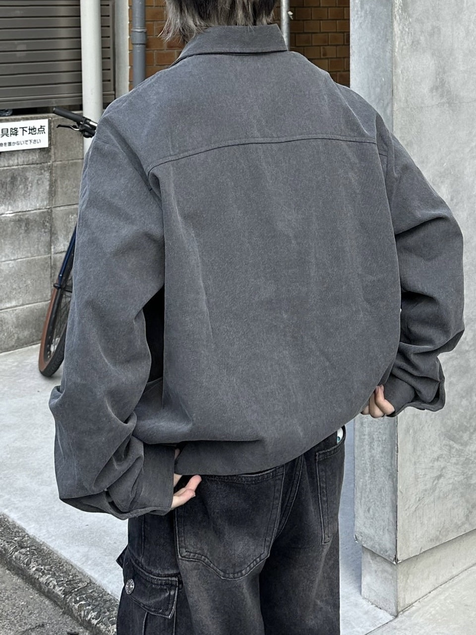 大阪店WEB限定受注制【Chikashitsu +】pigment draw code shirt (2color)