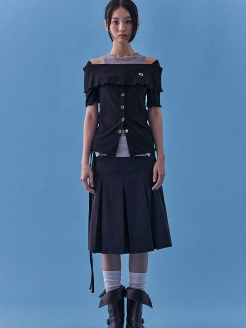 【FANCY CLUB】HEIDI KNITTED OFF-SHOULDER