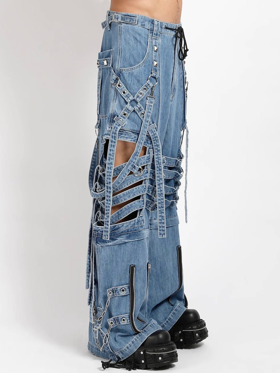 【TRIPP nyc】SUPER CUT OUT PANT[JM7130M] / 【トリップ エヌワイシー】カットアウトボンテージワイドパンツ