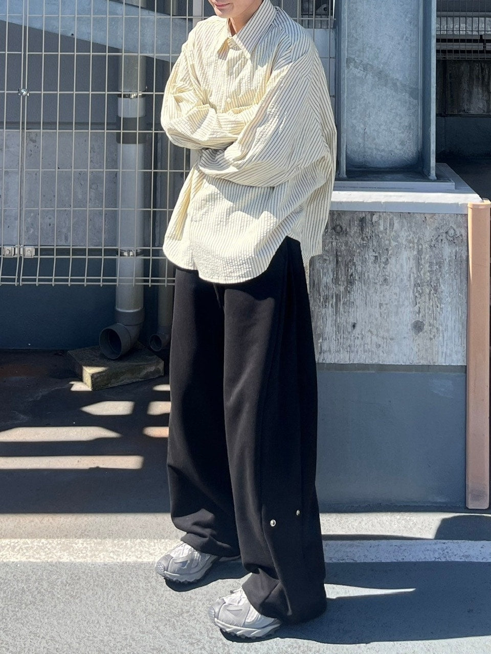 受注制【Chikashitsu +】snap button buggy sweat pants (3color) / 【チカシツプラス】スナップボタンバギースウェットパンツ