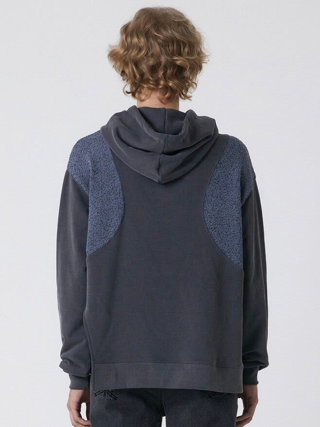 【DILETTANTISME】KNIT BLOCK HOOD T