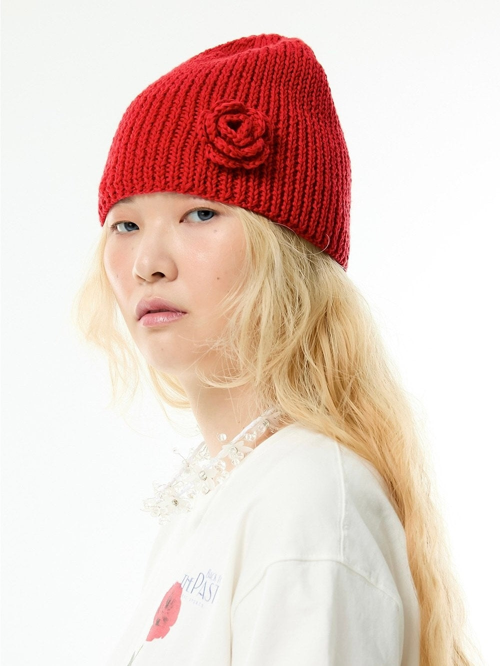 【ESC STUDIO】rose beanie made by mom and aunt