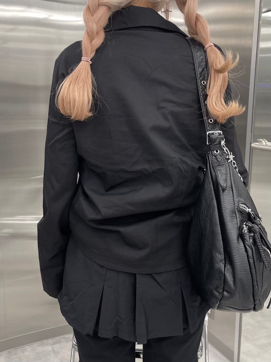 受注制【nmtc +】ribbon crop shirt (3color)